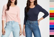 Women's Basic Long Sleeve Top Slim Fit Stretchy Crew Neck T-Shirt Plain Cotton  picture