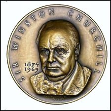 Sir Winston Churchill Medal - 1965 - MACO - Ralph J. Menconi - GORGEOUS Antique picture