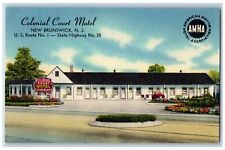 c1940's Colonial Court Motel & Restaurant New Brunswick New Jersey NJ Postcard picture