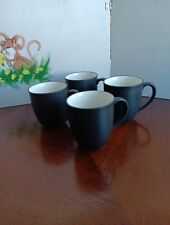 Lot of 4 Noritake Colorwave #8034 Graphite Mugs Stoneware Coffee Cups Set 12 oz picture