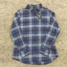 Vineyard Vines Longshore Flannel Long Sleeve Button Shirt Mens M Slim Blue Plaid picture