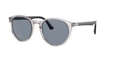 Persol PO3152S PHANTOS Sunglasses, Smoke/Light Blue, 52 mm picture