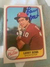Larry Bowa autographed 1981 Fleer baseball card  picture