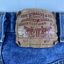 Vintage Levis 501xx Jeans Mens 42x36 Button Fly Denim USA August 1980￼￼ 80s Vtg picture