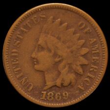 1869/69 INDIAN HEAD CENT ✪ VF VERY FINE ✪ 1C OVERDATE 1869 OVER 9 69 ◢TRUSTED◣ picture