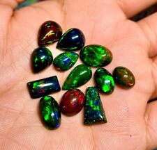 AAA quality Natural Black Opal Loose Gemstones Cabochons Lot Ethiopian Opals picture