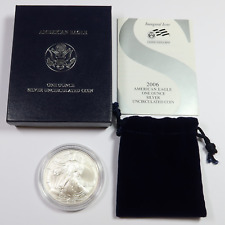 2006 W BURNISHED UNC - 1 oz Silver Eagle SAE with Box & COA - Coin $1 #47675Q picture