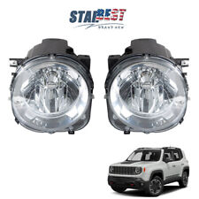 Pair Left + Right Front Headlights Headlamps Clear For 2015-2018 Jeep Renegade picture