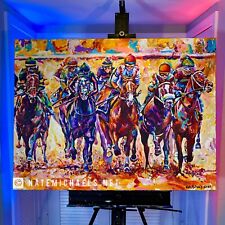 Derby / Horse Racing / Kentucky - Fine Art Canvas Print / Painting Reproduction picture