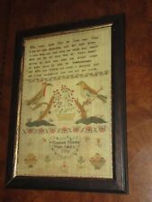 Vintage Sampler Biblical Poem Classic Reproduction Beautifully Framed (M650) picture