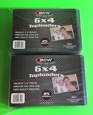 50 6X4 PHOTO TOPLOADERS-CLEAR-ARCHIVAL SAFE - HIGH QUALITY PVC - BY BCW picture