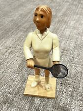 ROMER VINTAGE 1970S HAND CARVED WOOD TENNIS PLAYER WOMAN 11.5