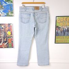 Vintage 80's Levi's Orange Tab Jeans Husky Size 34x28 Made In USA Light Wash picture