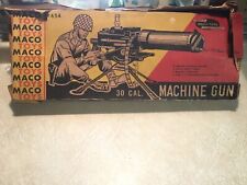 RARE Vintage Maco Toys 30 Caliber Machine Gun #654 Original Box picture