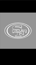 San Francisco 49ers White Vinyl Sticker/Decal -NFL - Football picture