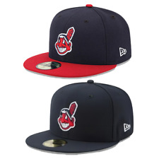 NEW Cleveland Indians 59FIFTY 5950 Fitted Hat MLB Baseball cap picture