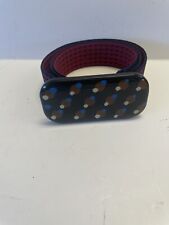 Exquisite J Women Red & Black  Check Elastic Belt/ Painted Resin Buckle XS-S EUC picture