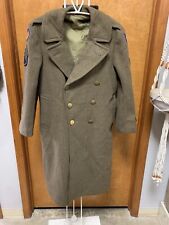 ORIGINAL WW2 US MILITARY 2nd ARMY AIR FORCE WOOL OVERCOAT TRENCH COAT W/ PATCHES picture