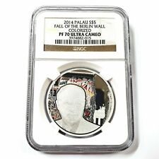 2014 Palau Fall Of The Berlin Wall PF70 Ultra Cameo .999 Silver Coin picture