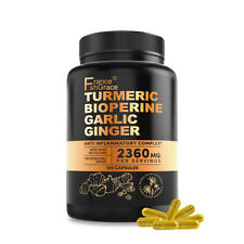 NEW 4-in-1 Turmeric and Garlic Supplements with Bioperine 2360 mg (120 ct)  USA  picture