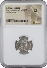 NGC XF - EXTREMELY FINE Marcus Aurelius Roman Silver Denarius AD 161-180 picture