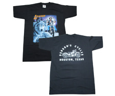 Deadstock Motorcycle Single Stitch Wolf T Shirt (M) VTG Osborns Houston Texas  picture