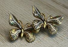 Vintage Estate Asian Butterfly Brooch Pin picture