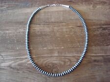 Navajo Pearl Sterling Silver Saucer Bead Hand Strung 18