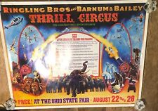 POSTER RINGLING BROS AND BARNUM & BAILEY THRILL CIRCUS OHIO STATE FAIR 1977 ART picture