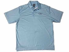 FootJoy Men’s Polo Shirt Houndstooth Golf Polyester Short Sleeve Blue Sz XL picture