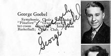GEORGE GOBEL (signed) High School Yearbook w/SCARCE Original Spelling SIGNATURE  picture