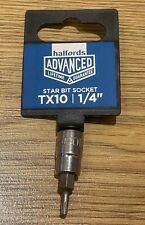 Halfords Advanced Professional Torx Star Bit Socket TX10 1/4