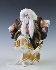 Japanese Vintage Hakata Clay Kabuki Doll -White Leo- picture