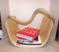 Solid Bent Birch Plywood  IKEA of Sweden Magazine Rack w/Braided Jute Handle picture
