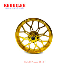 KEBEILEE CNC Aluminum Front Wheel-Blue Rocketwheel Design For LOSI Promoto MX1:4 picture