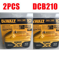 2 Pack DEWALT MAX XR 10.0Ah Lithium Ion Battery - DCB210 NEW picture