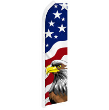 Patriotic Eagle USA Swooper Flutter Feather Flag Advertising American Flag USA picture