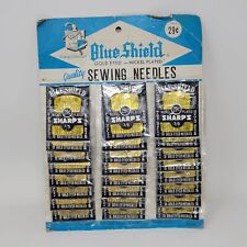 Vintage Blue Shield Gold Eye Nickel Plated Sewing Needles - NOS Japan picture