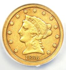1866-S Liberty Gold Quarter Eagle $2.50 - Certified NGC VF Details - Rare Date picture