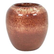 Pine Ridge Sioux Dakota Art Pottery Hand Made Brown Ceramic Cabinet Vase Talbot picture