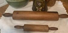 Lot Of 2 Antique vintage primitive Mother & Childs Rolling pins AAFA Patina picture