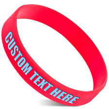 1-4PCS Custom Silicone Wristbands -Personalize Rubber Bracelets Events Gifts picture