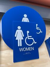 ADA / Braille Compliant Acrylic Restroom Signs, 6