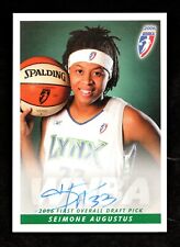 2006 WNBA Autograph Seimone Augustus Minnesota Lynx 1st Overall Pick RC HOF picture