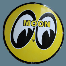PORCELIAN  MOON ENAMEL SIGN SIZE 30X30 INCHES picture