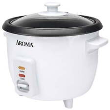 6-Cup (Cooked) Rice & Grain Cooker Multi Cooker with Glass Lid, White, New picture