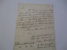 ANTIQUE  JOHN RANKING AUTOGRAPHED LETTER FAMOUS HISTORIC AUTHOR EARLY AMERICAN picture