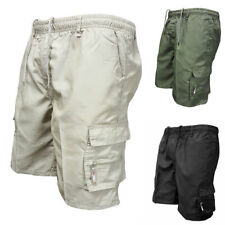 Mens Elasticated Cargo Shorts Casual Work Combat Drawstring Pockets Half Pants A picture