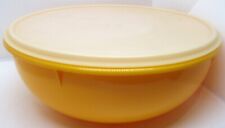 Vintage Tupperware Large Fix N Mix Bowl 274-12 with Sheer Lid 6.5 Qt 26C Yellow picture