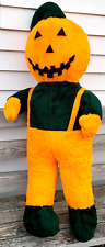 VTG Halloween Pumpkin MAN Plush Ex- Large Man life-sized 42” Stuffed  RARE OOAK picture